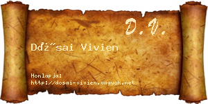 Dósai Vivien névjegykártya